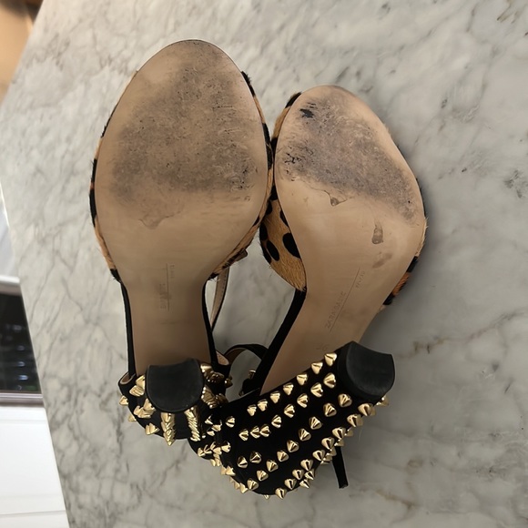 Studded Leopard Zara Chunky Heels - Picture 4 of 4